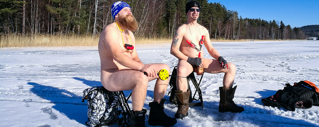 Ice fishing, cold and boring?