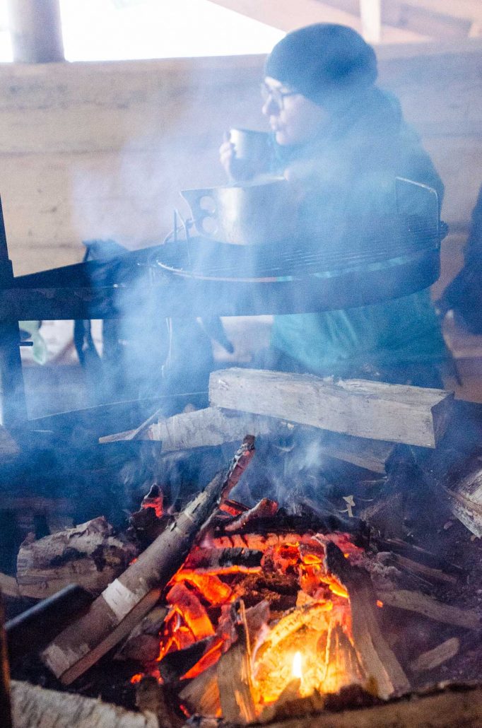 Coffee break at Vuori-Kalaja shelter