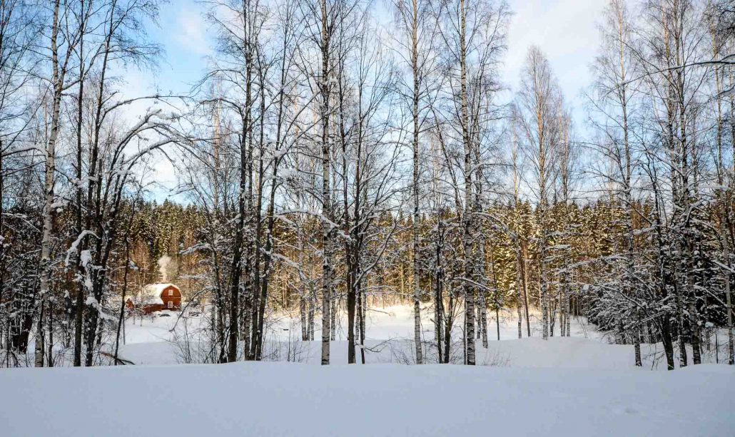 Konttila farm in winter, Puijo, Kuopio, Finland. Photo: Upe Nykänen