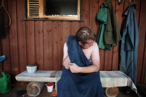 Being naked in the Finnish sauna