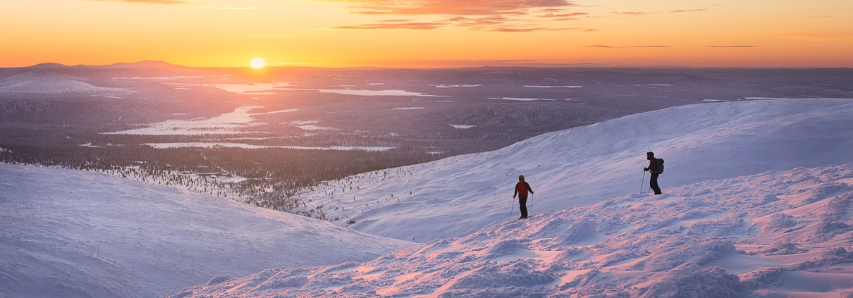 Winter magic of Lapland on top of Pallas