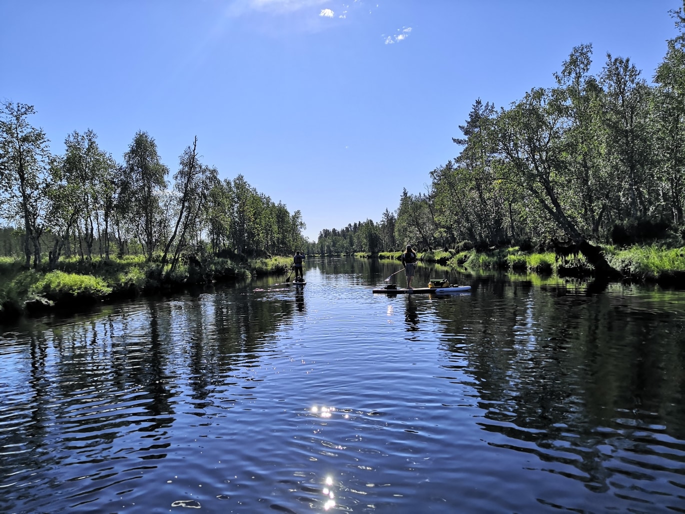 Stand up Paddleboarding the rivers of Lapland